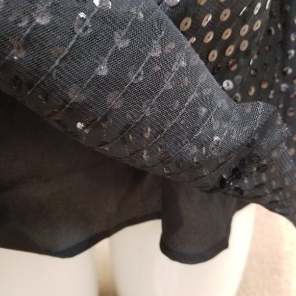 Who What Wear top 2X Plus Size sequin mesh overlay bedazzled bling party evening - Picture 8 of 11